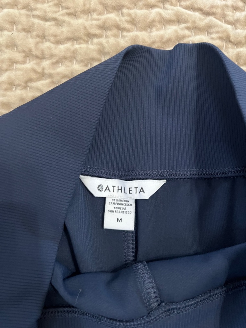 Athleta Deep Navy Performance Wide leg cargo pants